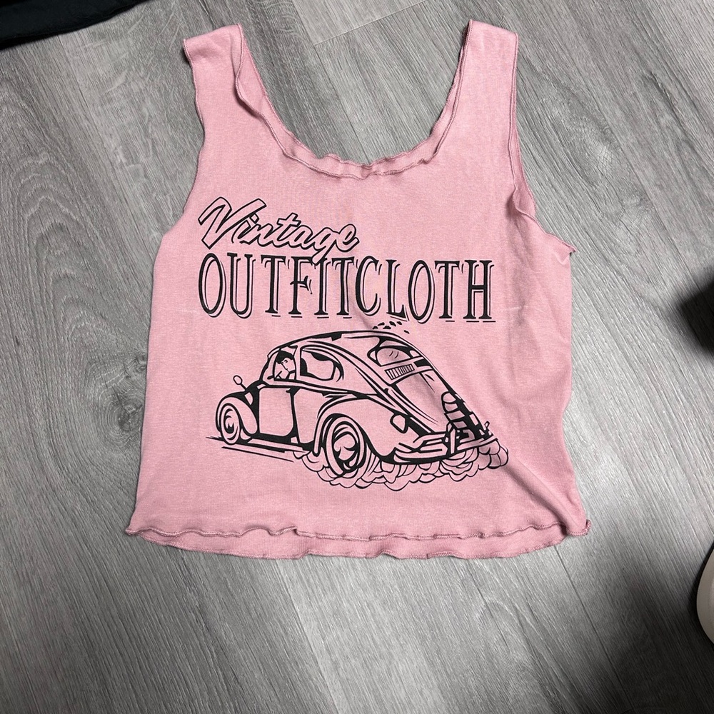 Pink Vintage Graphic Tank Top